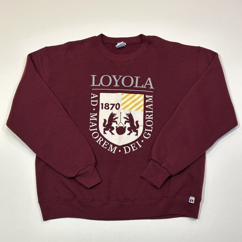Vintage Loyola College Crewneck Sweatshirt Women’s Large USA Russell Athletic